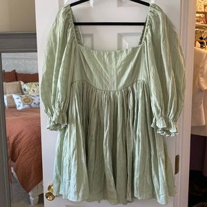 Windsor Sage Babydoll Dress Size Medium